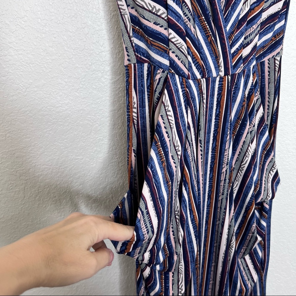 Bcbg Generation Bcbgeneration V Neck Striped Midi… - image 8